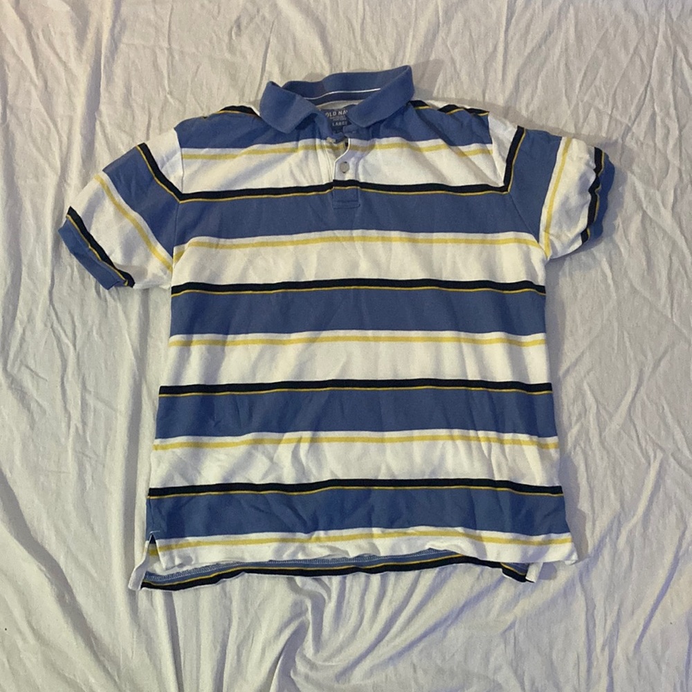 simple button up with stripes